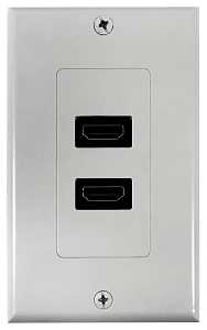 [7230824] WALLPLATE DUAL JACK/HDMI WHITE