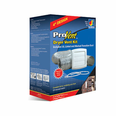 [197954] VENT KIT DRYER ALU WH 4INX8FT 
