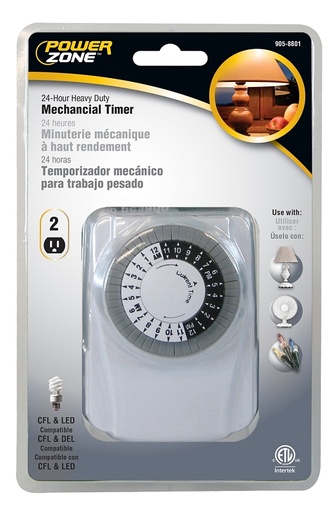 [9058801] TIMER INDOOR 24HR HD MECH 2OUT
