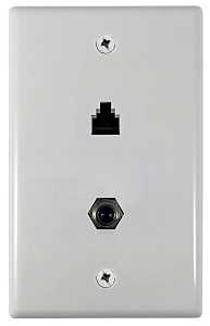[7231210] WALLPLATE COAX CAT5/6&RJ6     