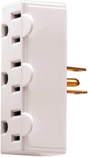 [1103787] TAP 3OUTLET GND 2P3W PLAST WHT