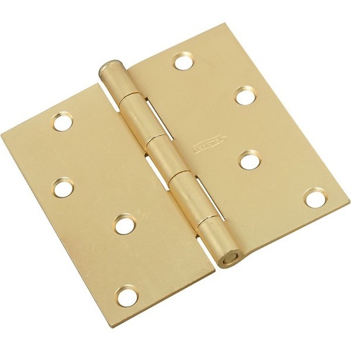 [2048783] HINGE DOOR 4IN SQ CNR BRASS   