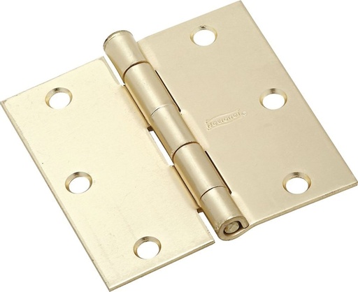 [2048791] HINGE DOOR 3IN SQ CNR BRASS   