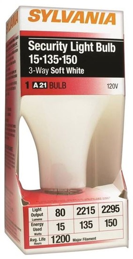 [2214880] 18009 3WAY SECUR BULB 15/150  