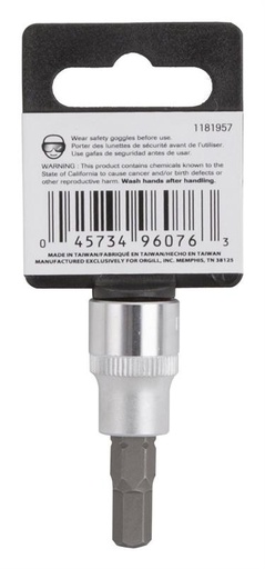 [1181957] SOCKET HEX BIT 7MM 3/8DR MET  