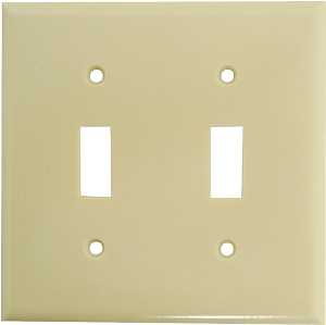 [4248720] WALL PLATE TOGGLE 2GANG IVORY 