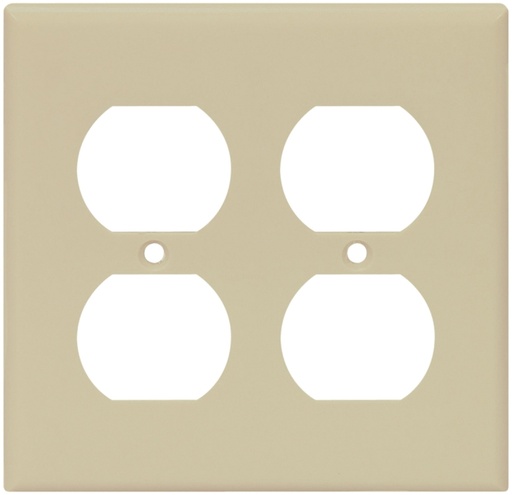 [4249017] WALL PLATE 2GANG DPLX RECPT IV