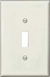 [6912240] WALL PLATE 1GANG TGL MID WHITE