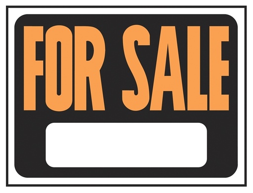 [110825] SIGN FOR SALE 9X12IN PLASTIC  