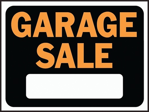 [210245] SIGN GARAGE SALE 9X12IN PLAST 