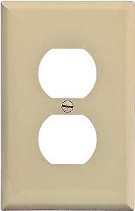 [6460000] WALL PLATE MID-SIZ 1GANG IVORY