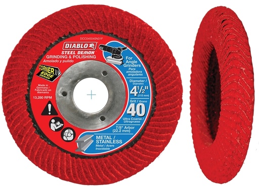 [7840150] FLAP DISC 4-1/2 40G CN NO HUB 