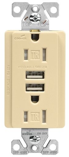 [1452887] RECEPTACLE USB CHARGE IVORY   