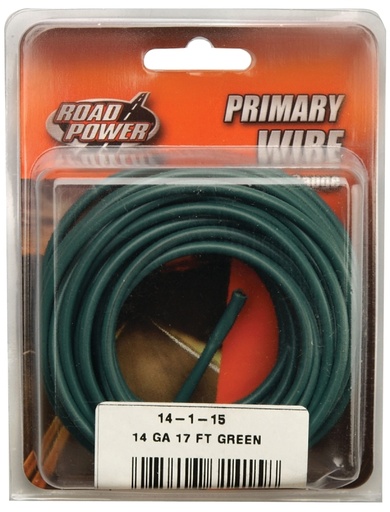 [6925432] WIRE PRIM GRN 17FT CD 14GA    