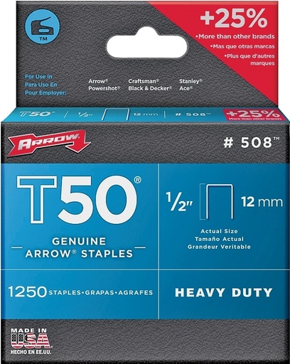 [4479192] STAPLE T50 1250PK 1/2IN       