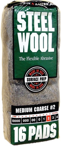 [371484] PAD STEEL WOOL 2 MEDIUM COARSE