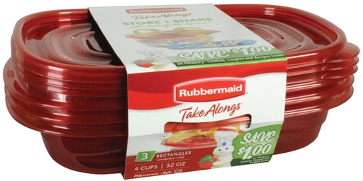 [1456672] CONTAINER STOR FOOD RECT 4CUP 