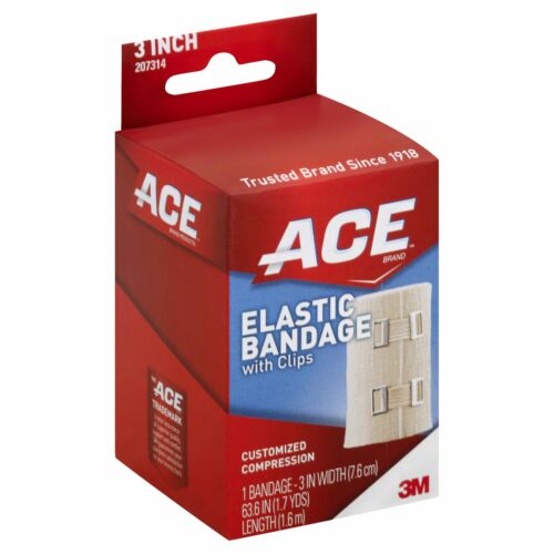 [5410840] BANDGE ELASTIC W/CLIPS 3IN    