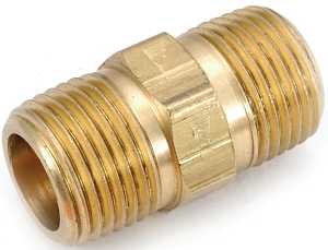 [365353] NIPPLE HEX BRASS MPT 3/4      