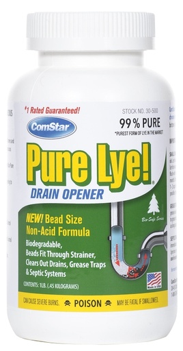 [564328] DRAIN OPENER PURE LYE 1LB     