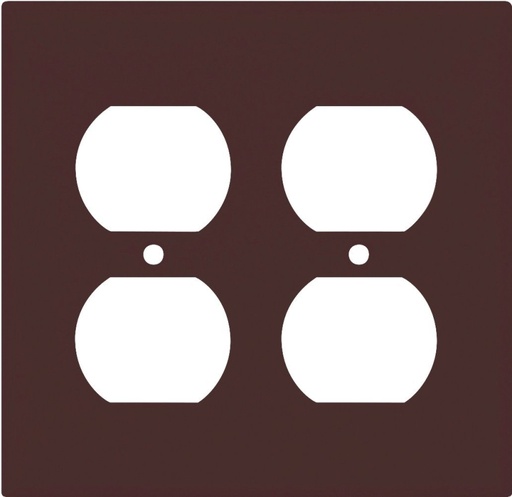 [1025469] WALL PLATE 2GNG DPLX RECPT BRN