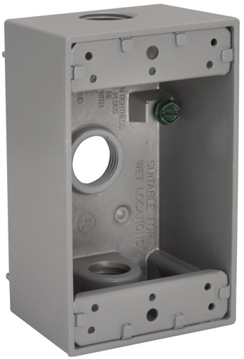 [1328848] BOX OUTLET ALUM 1G 18.3CU GRAY