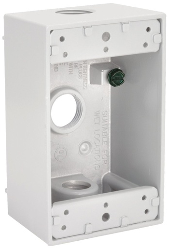 [1896349] BOX OUTLET ALUM 1G 18.3 CU WHT
