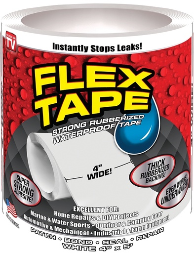 [9319377] TAPE FLEX WHITE 4IN X 5FT     
