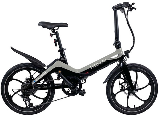 [200001] BLAUPUNKT HENRI 20" FOLDING E-BIKE SILVER/BLACK CLASS-2