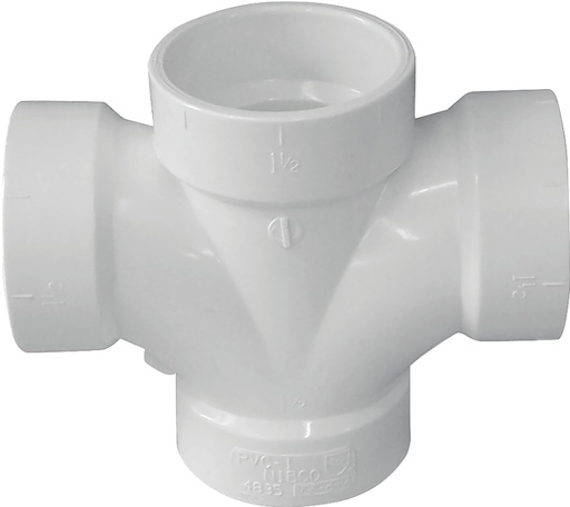 [6162572] TEE DWV SANITARY DBL HUB 1-1/2